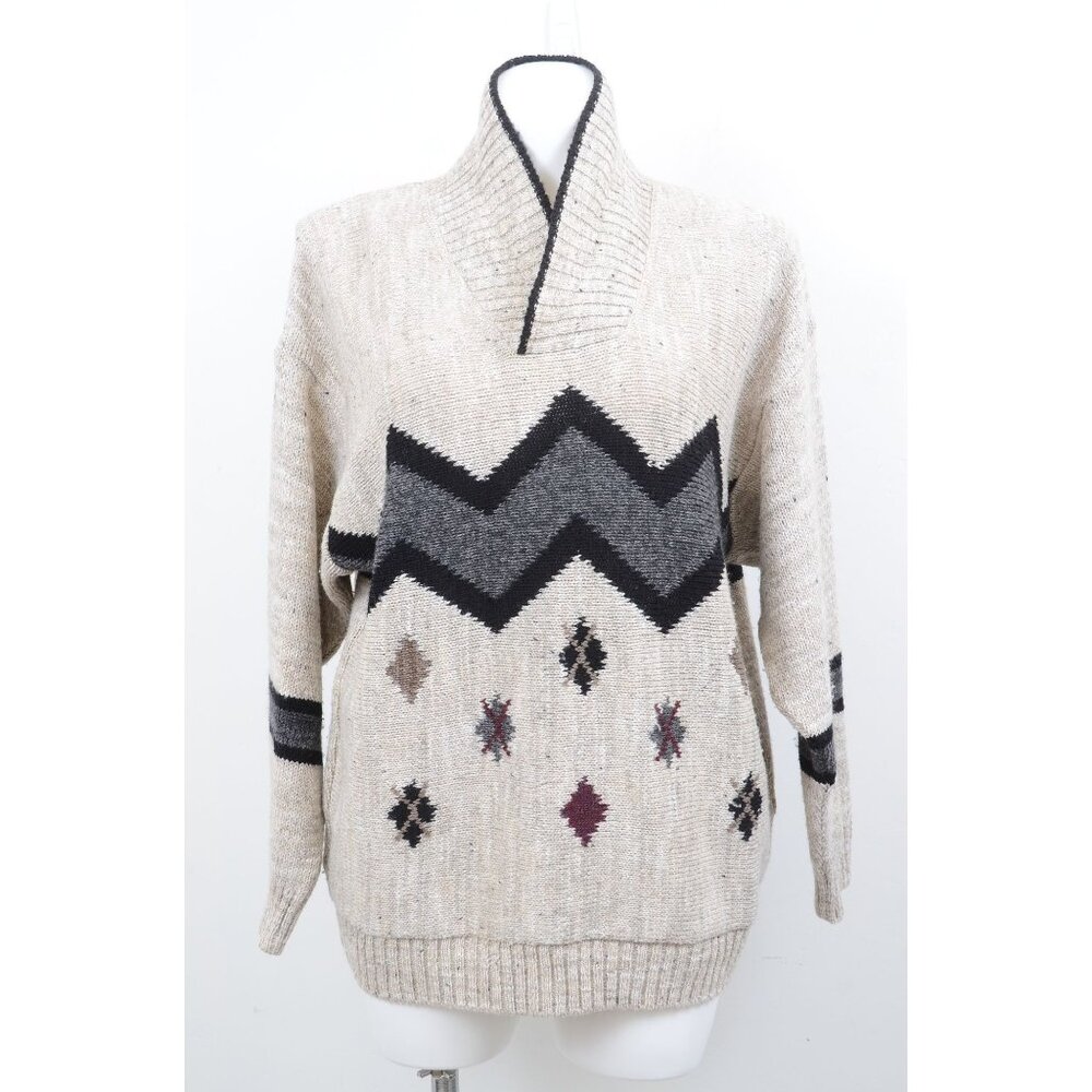 VTG Nani Bon Wool Blend Men's XL (Italian 52) Argyle Grandpa Sweater Old Money